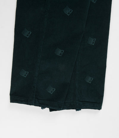 Bronze 56K All Over Embroidered Synch Cord Pants - Dark Teal
