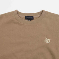 Bronze 56K B Logo Embroidered Crewneck Sweatshirt - Light Brown thumbnail