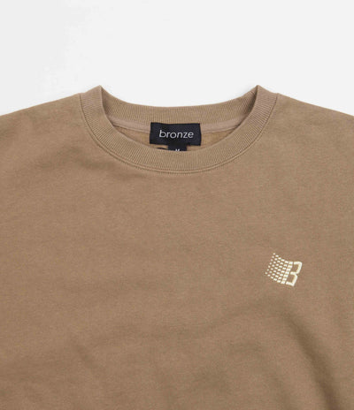Bronze 56K B Logo Embroidered Crewneck Sweatshirt - Light Brown