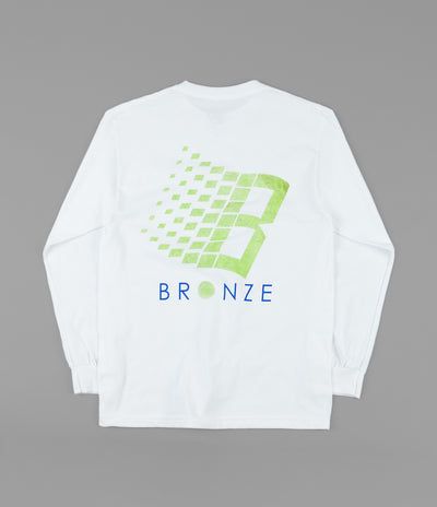 Bronze 56K B Logo Long Sleeve T-Shirt - White / Tennis