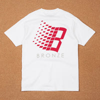 Bronze 56K B Logo T-Shirt - White / Grey / Burgundy thumbnail