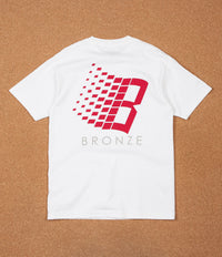 Bronze 56K B Logo T-Shirt - White / Grey / Burgundy