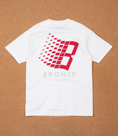 Bronze 56K B Logo T-Shirt - White / Grey / Burgundy