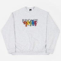 Bronze 56K Bolt Boys Embroidered Crewneck Sweatshirt - Ash Grey thumbnail