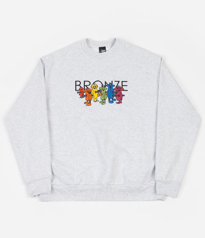 Bronze 56K Bolt Boys Embroidered Crewneck Sweatshirt - Ash Grey