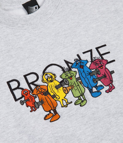 Bronze 56K Bolt Boys Embroidered Crewneck Sweatshirt - Ash Grey