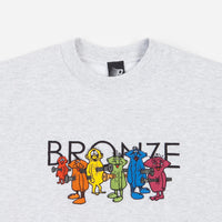 Bronze 56K Bolt Boys Embroidered Crewneck Sweatshirt - Ash Grey thumbnail