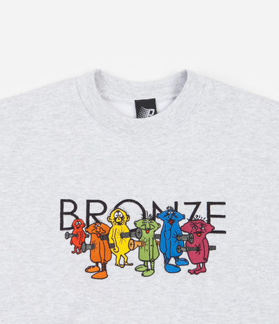 Bronze 56K Bolt Boys Embroidered Crewneck Sweatshirt - Ash Grey