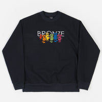 Bronze 56K Bolt Boys Embroidered Crewneck Sweatshirt - Navy thumbnail