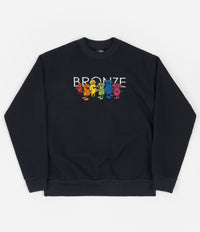 Bronze 56K Bolt Boys Embroidered Crewneck Sweatshirt - Navy