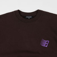 Bronze 56K Embroidered B Logo Crewneck Sweatshirt  - Chocolate thumbnail