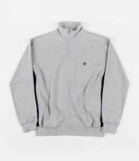 Bronze 56K Microdose Quarter Zip Mock Neck Sweatshirt - Heather Grey / Black