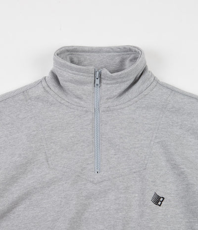 Bronze 56K Microdose Quarter Zip Mock Neck Sweatshirt - Heather Grey / Black