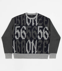 Bronze 56K Old E Crewneck Sweatshirt in Black and Grey