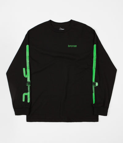 Bronze 56K The Club Long Sleeve T-Shirt - Black / Neon Green