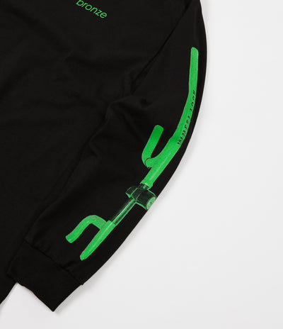 Bronze 56K The Club Long Sleeve T-Shirt - Black / Neon Green