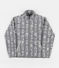 Bronze 56K Vertical Full Zip Fleece - Cool Grey / White