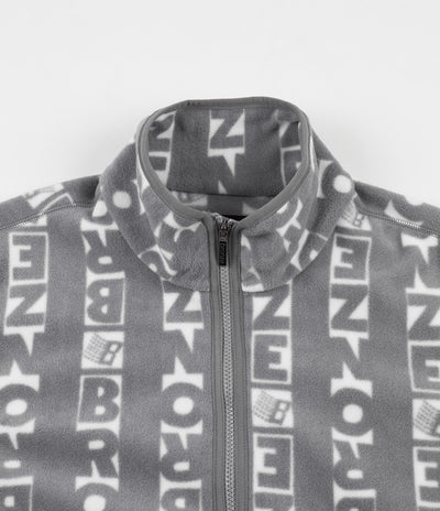 Bronze 56K Vertical Full Zip Fleece - Cool Grey / White