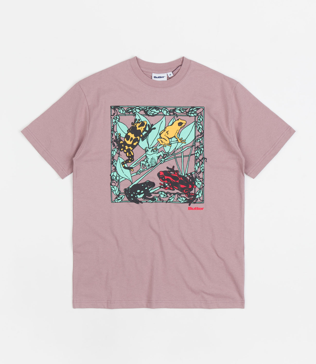 Butter Goods Amphibian TShirt Washed Berry Flatspot