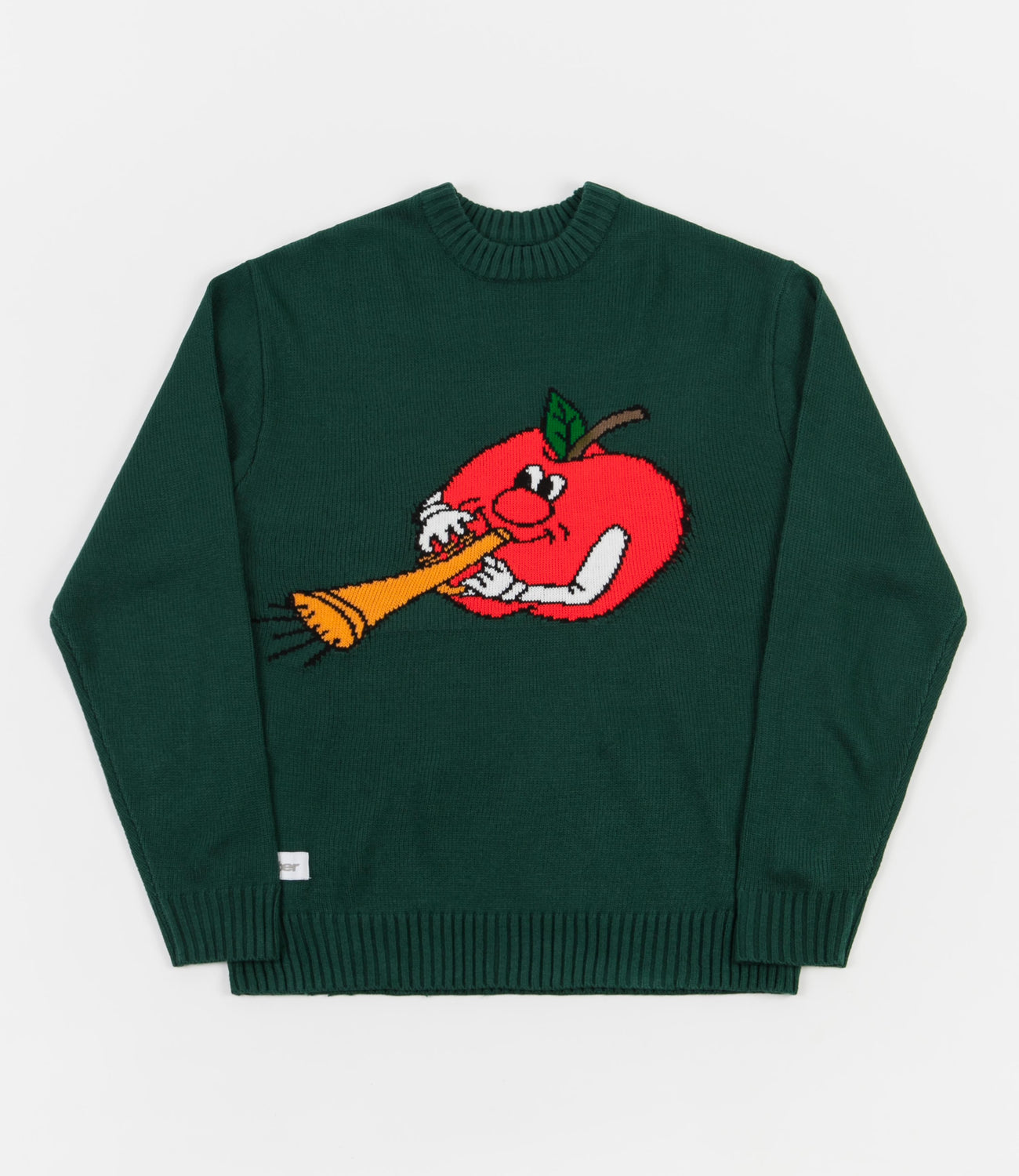Butter Goods Apple Knitted Sweatshirt - Forest Green | Flatspot