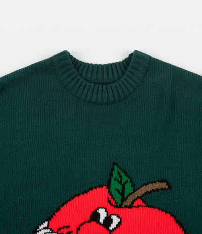Butter Goods Apple Knitted Sweatshirt - Forest Green
