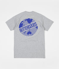 Butter Goods Axis Worldwide Logo T-Shirt - Heather Grey