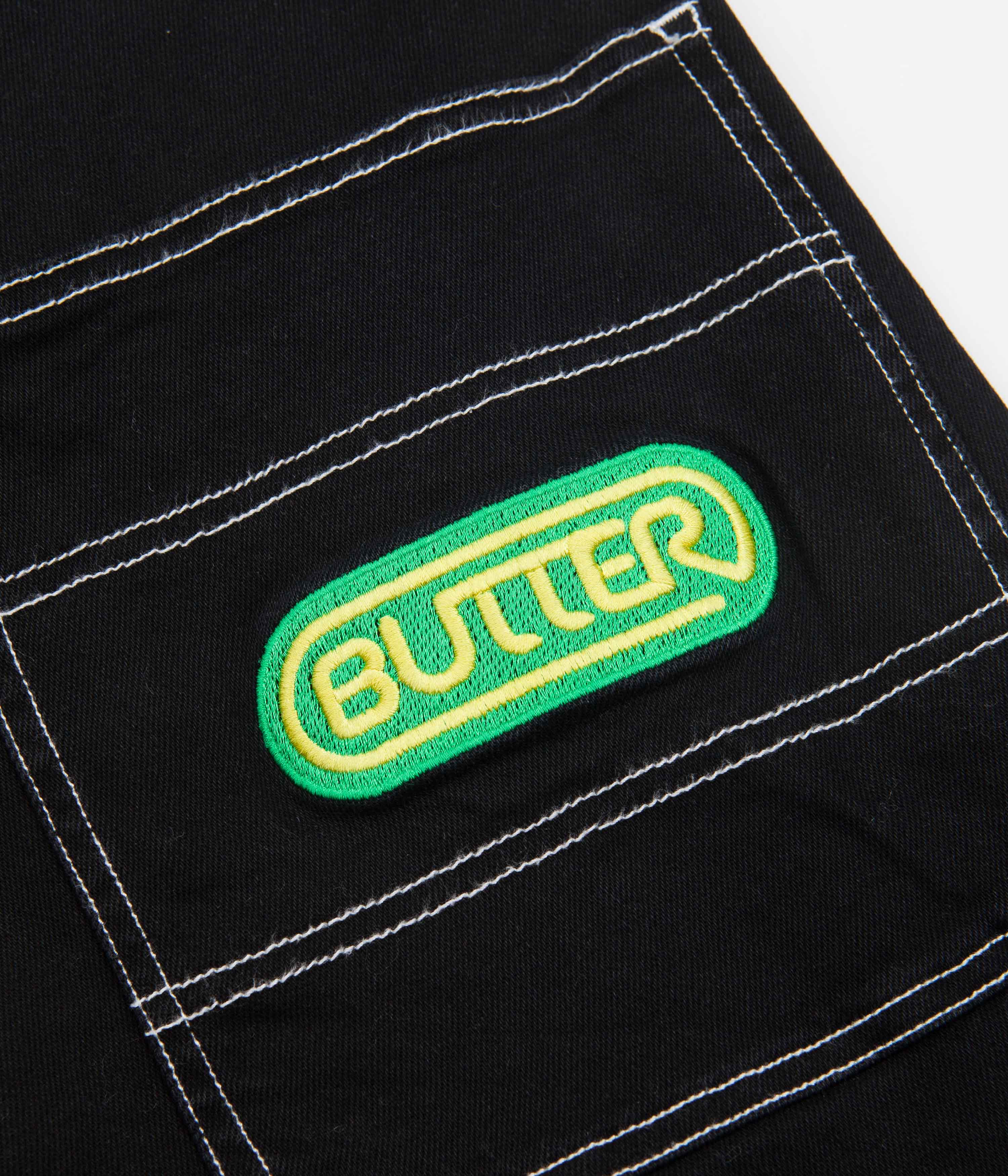 Butter Goods Baggy Cargo Shorts Black Flatspot