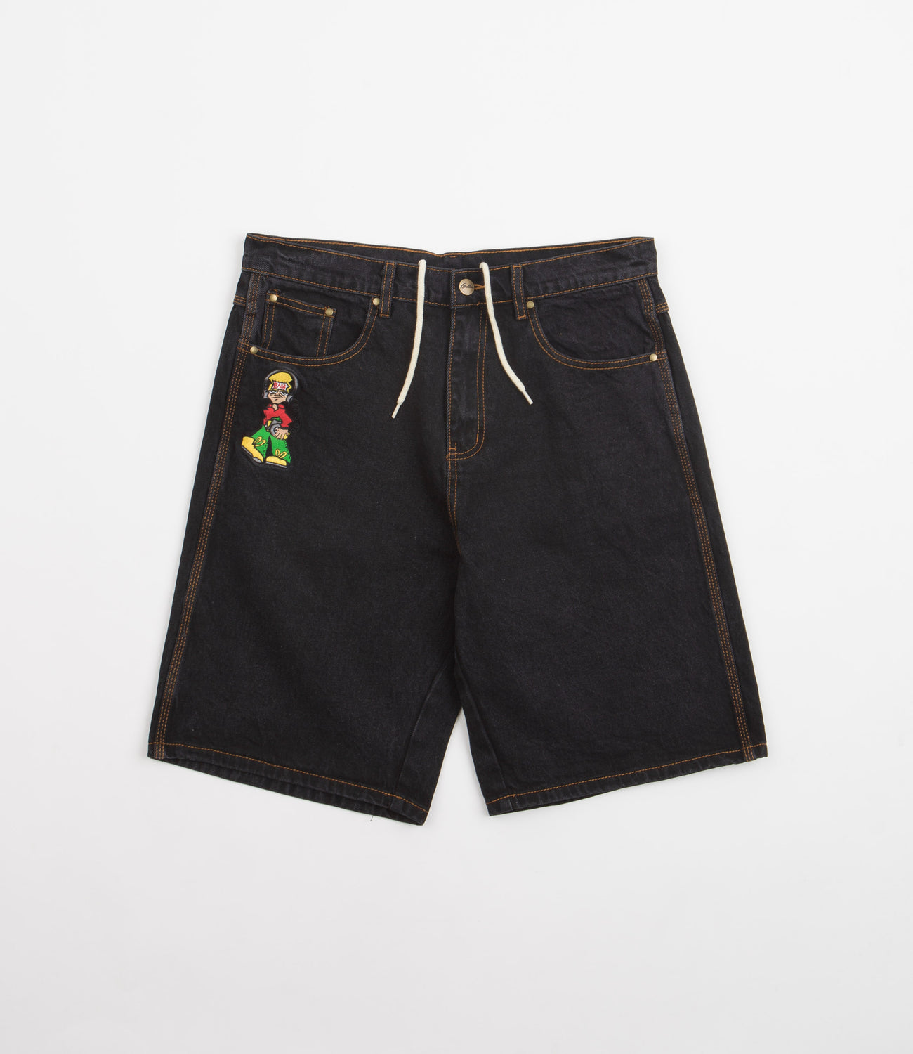 Butter Goods Bass Denim Shorts Washed Black Flatspot