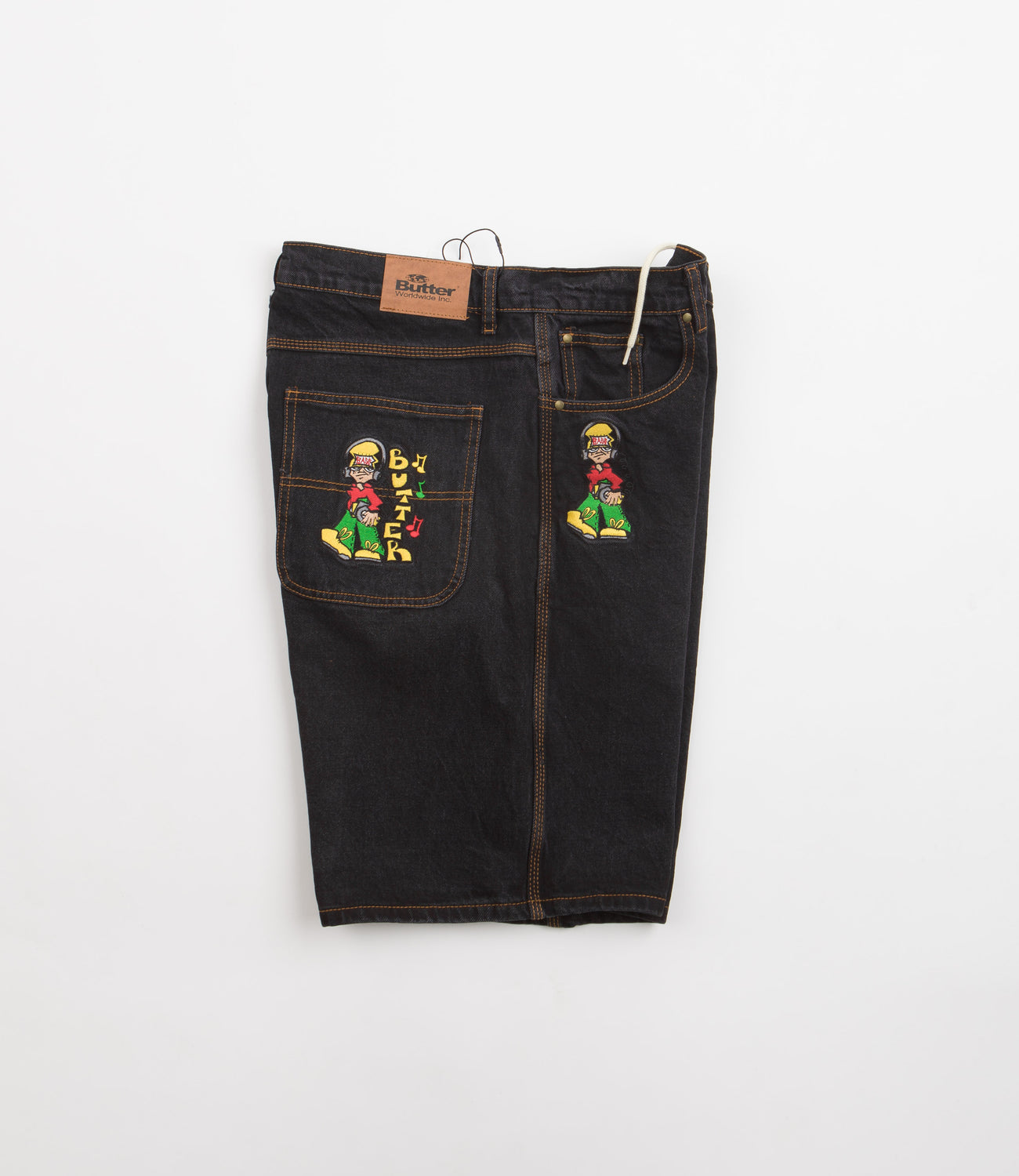 Butter Goods Bass Denim Shorts Washed Black Flatspot