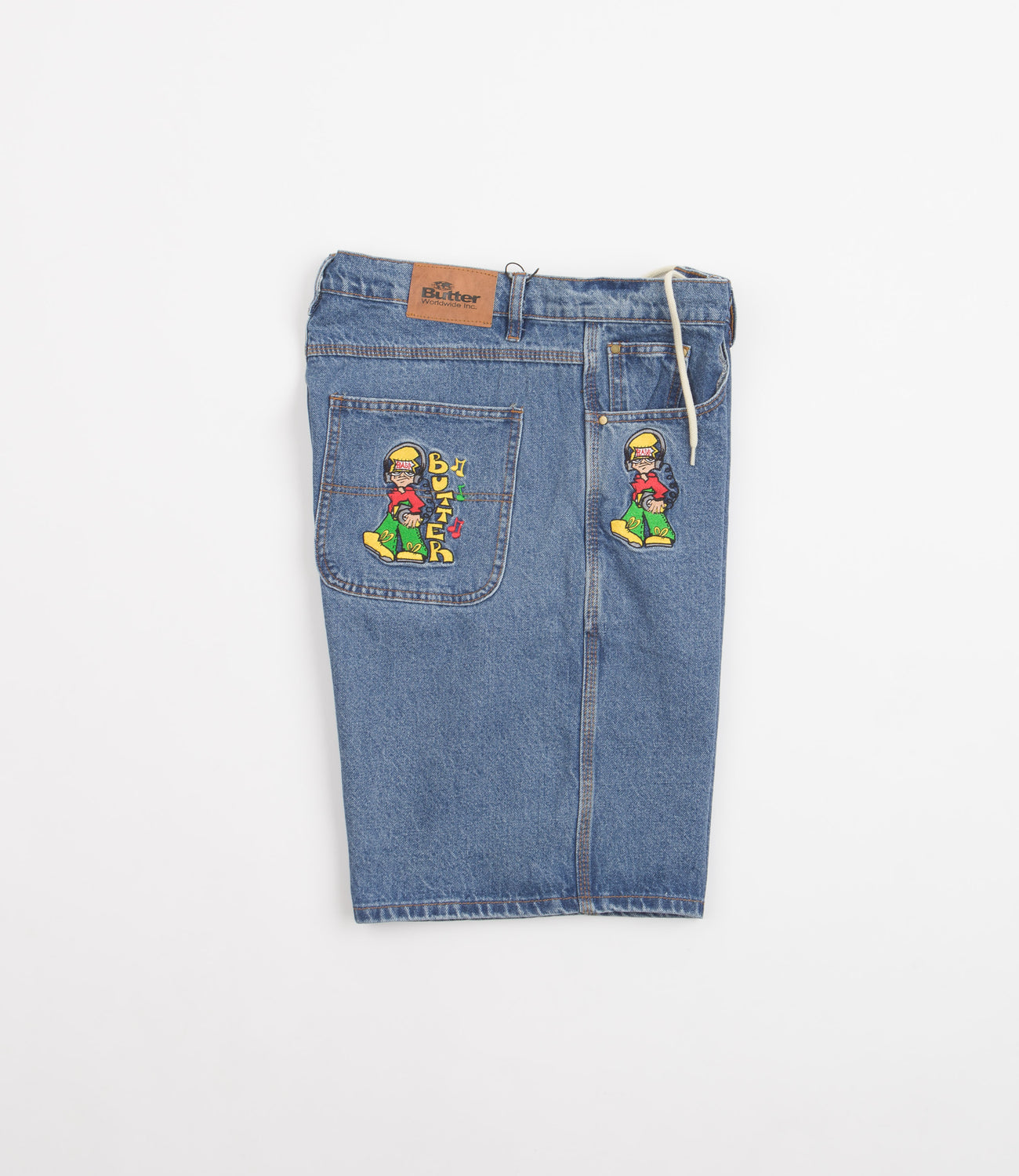 Butter Goods Bass Denim Shorts Washed Indigo Flatspot