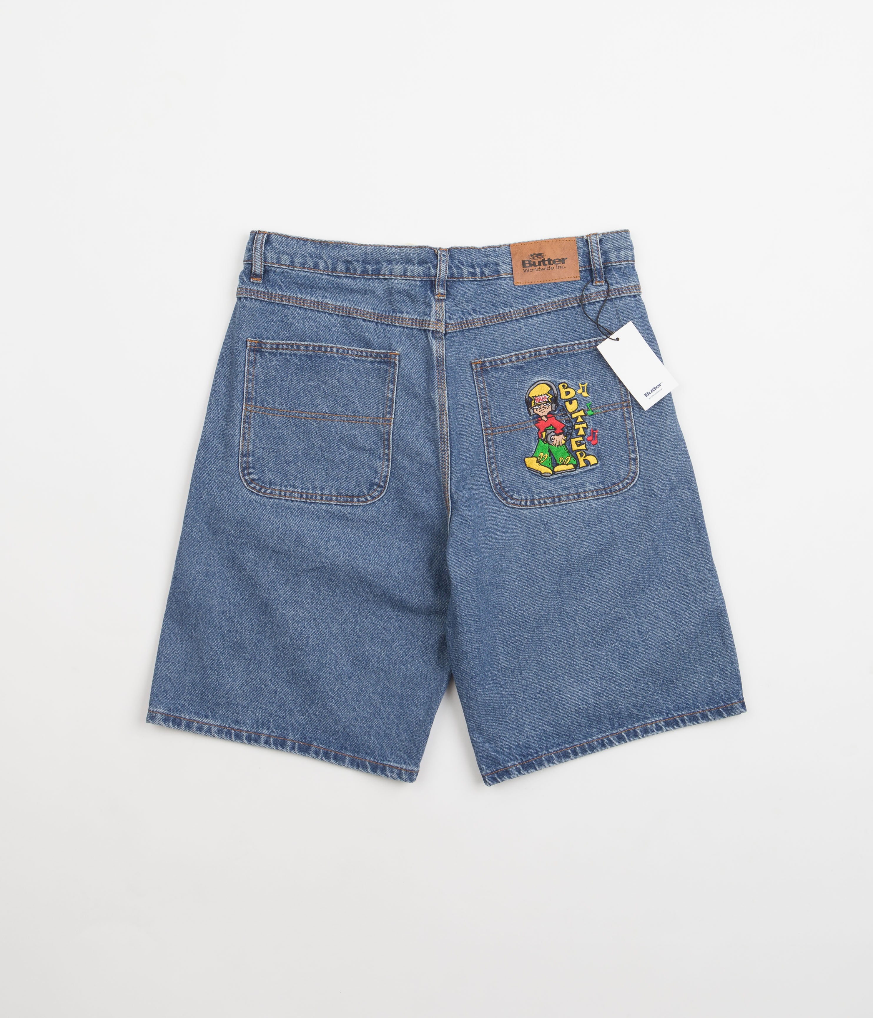 Butter Goods Bass Denim Shorts Washed Indigo Flatspot