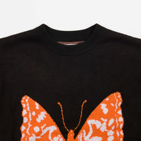 Butter Goods Butterfly Knit Crewneck Sweatshirt - Black thumbnail