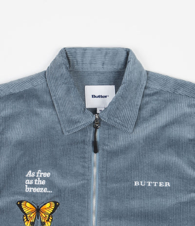 Butter Goods Butterfly Long Sleeve Work Shirt - Ice Blue