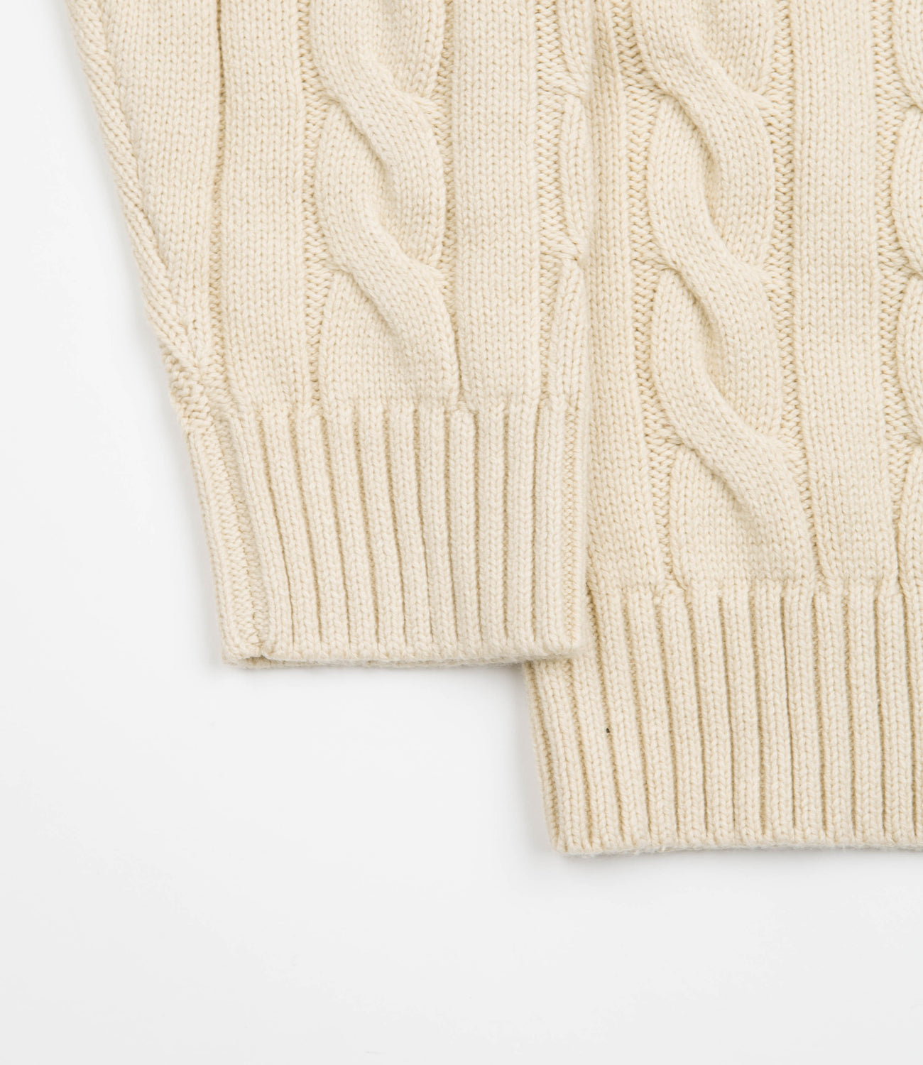 Butter Goods Cable Knit Sweatshirt - Bone | Flatspot