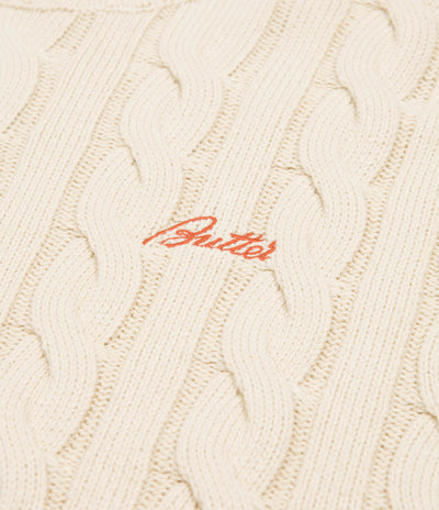 Butter Goods Cable Knit Sweatshirt - Bone