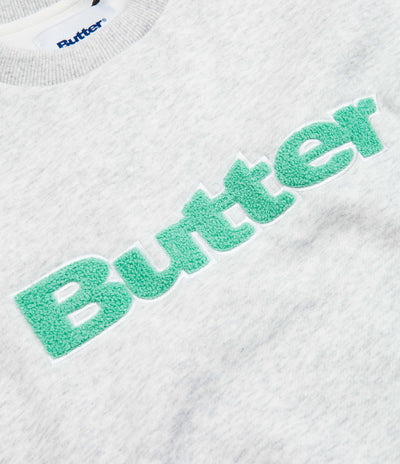 Butter Goods Chenille Applique Crewneck Sweatshirt - Ash Grey