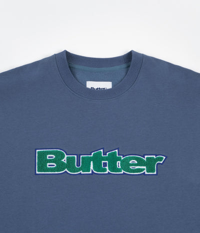 Butter Goods Chenille Logo Crewneck Sweatshirt - Navy