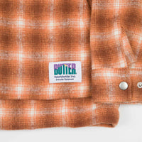 Butter Goods Chore Plaid Overshirt - Burnt Orange thumbnail