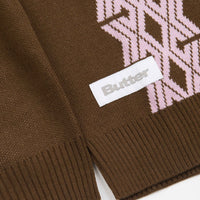Butter Goods Club Knitted Cardigan - Chocolate thumbnail