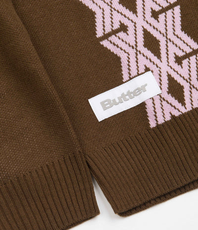 Butter Goods Club Knitted Cardigan - Chocolate