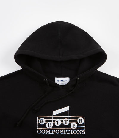Butter Goods Compositions Embroidered Hoodie - Black