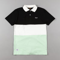 Butter Goods Court Polo Shirt - Black / White / Mint thumbnail