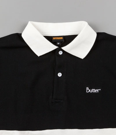 Butter Goods Court Polo Shirt - Black / White / Mint