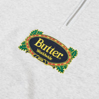 Butter Goods Crest 1/4 Zip Sweatshirt - Ash Grey thumbnail