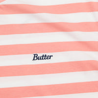 Butter Goods Cycle Stripe T-Shirt - Peach / White thumbnail