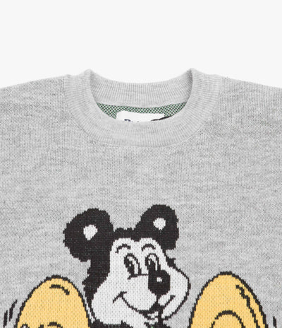 Butter Goods Cymbals Knitted Sweatshirt - Heather Grey