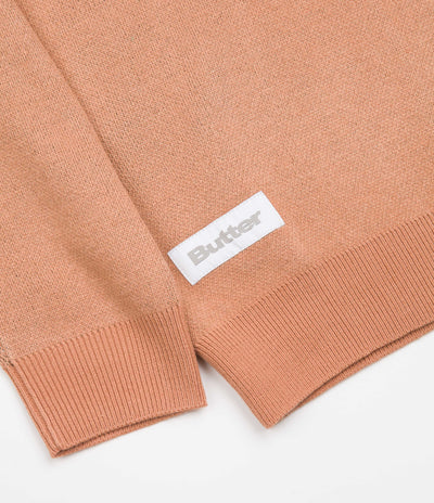 Butter Goods Cymbals Knitted Sweatshirt - Washed Peach