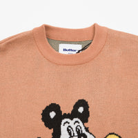 Butter Goods Cymbals Knitted Sweatshirt - Washed Peach thumbnail