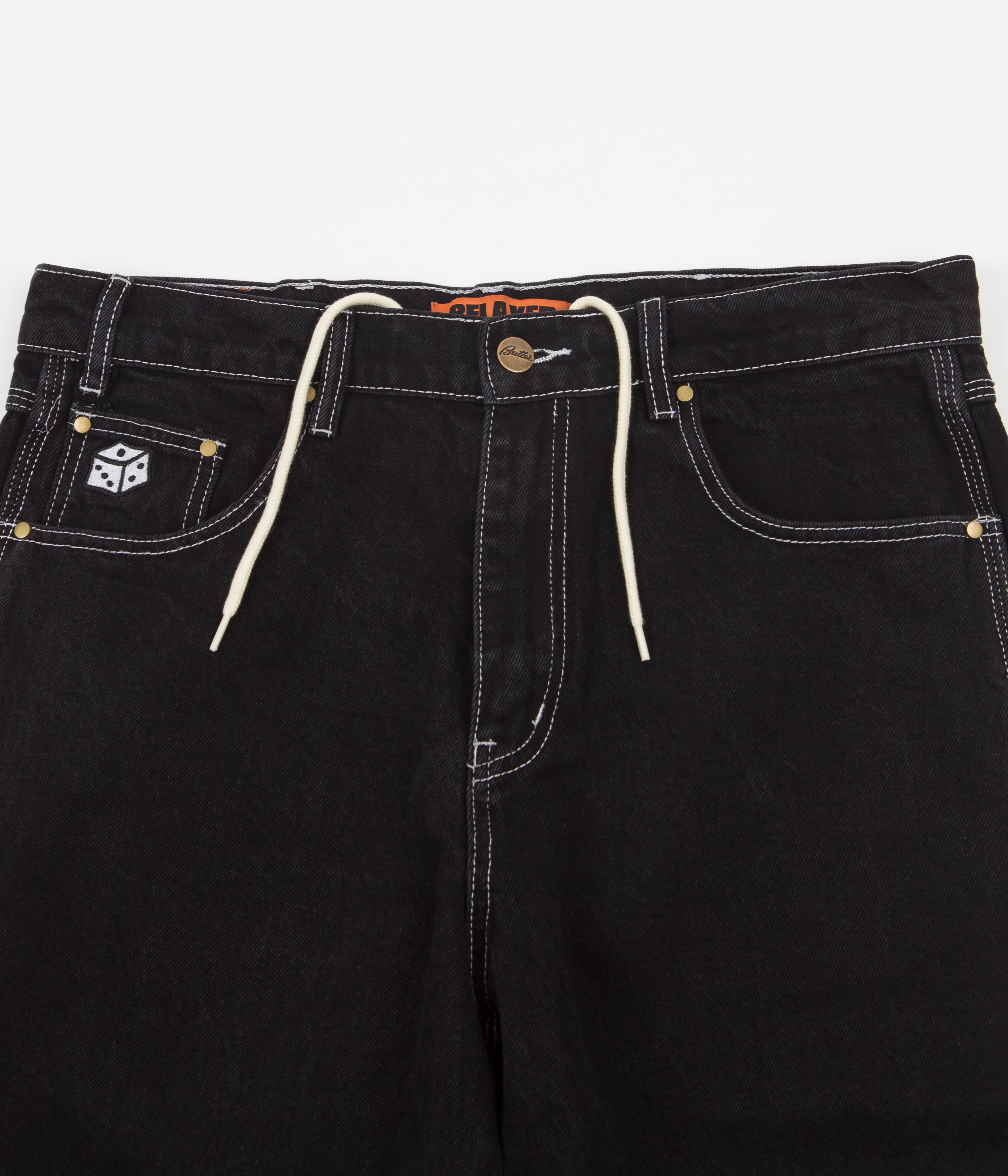 Butter Goods Dice Jeans Washed Black Flatspot