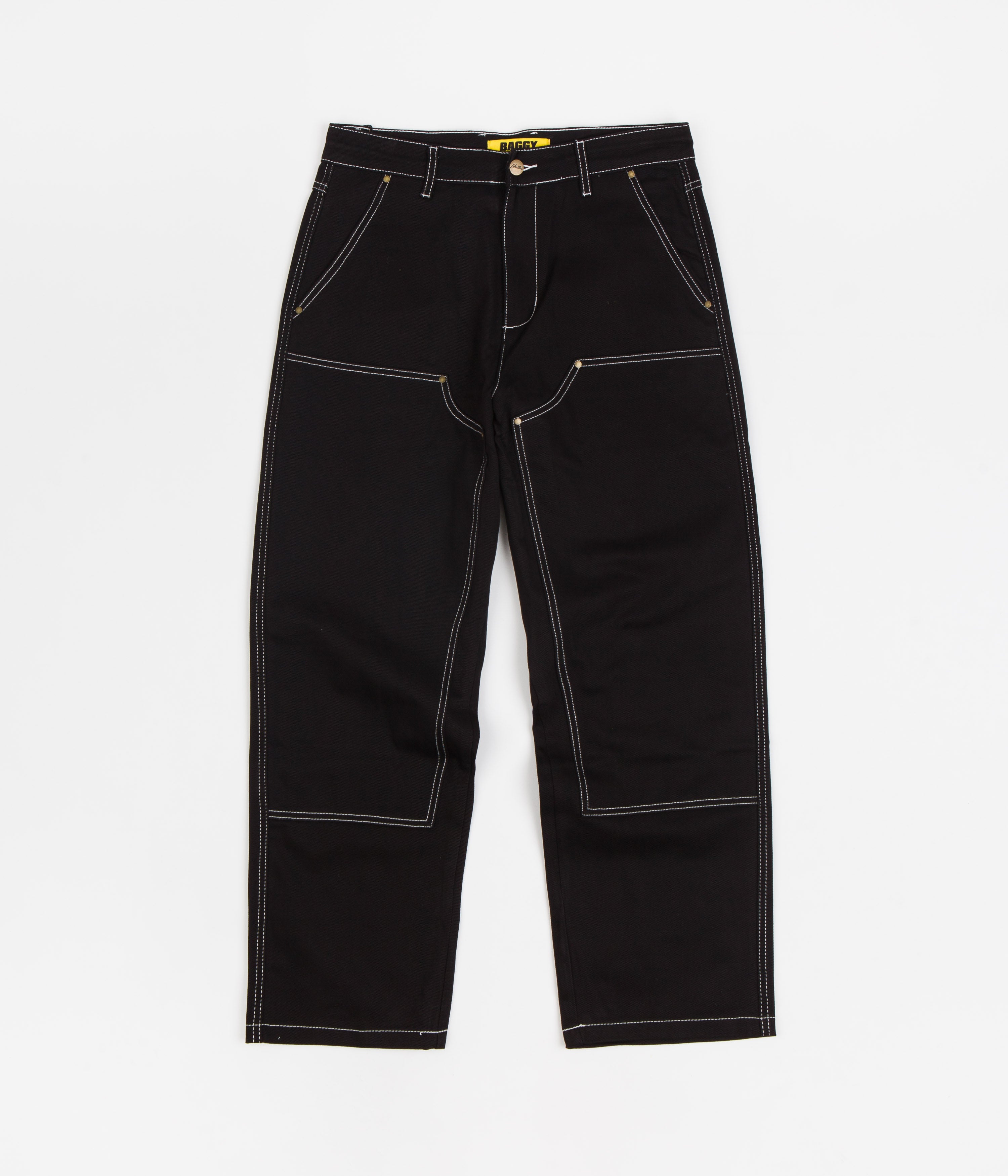 Butter Goods Double Knee Pants Black Flatspot